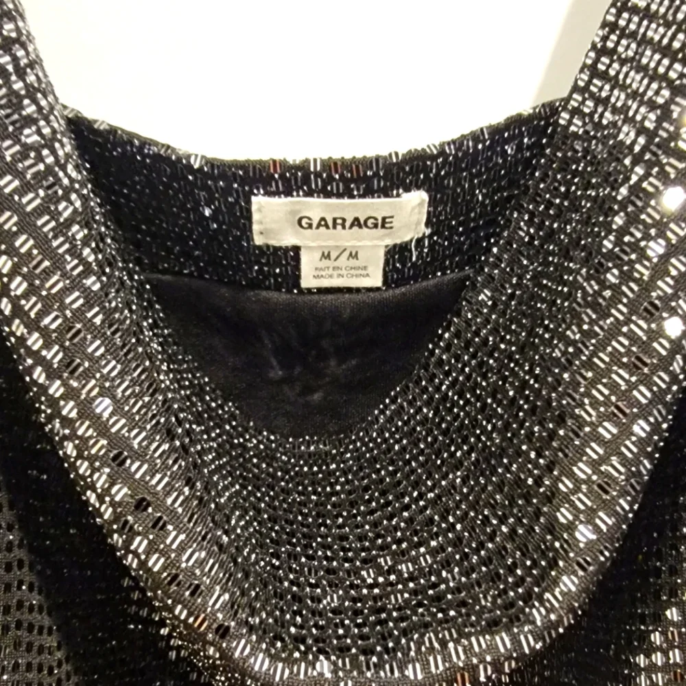 Garage-Party Glitter Midi Black Dress-Size USA Medium - Picture 3 of 5